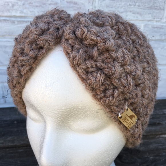 Custom designed headband / ear warmers hand knit. - Picture 3 of 9